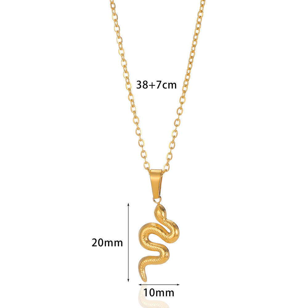 Spirit Snake Pendant Retro Style Personalized Necklace Women&
