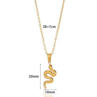 Spirit Snake Pendant Retro Style Personalized Necklace Women&