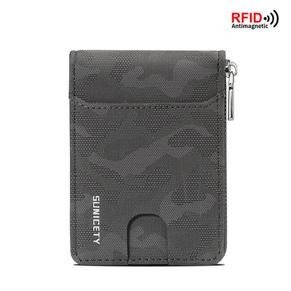 RFID Zipper Large Capacity Certificate Credit Multi Card Man&