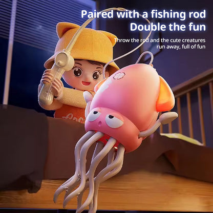 Creative Dancing Squid: auto-sense, obstacle-avoid e-pet with music, lights, rechargeable &amp; interactive gift.