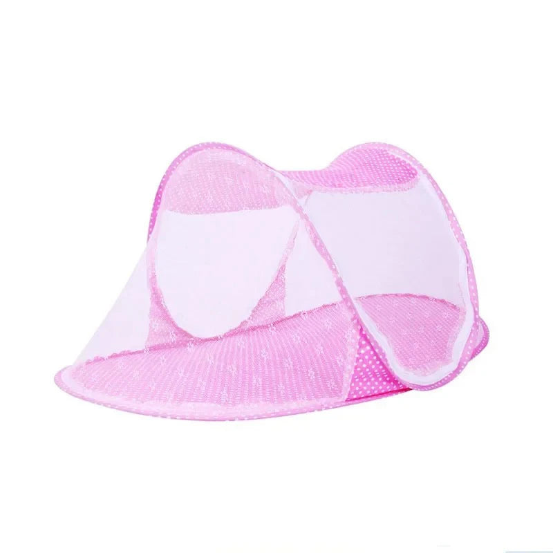 Folding mosquito net with sleeping pad pillow mosquito net bed three piece set music 0-3 year old children&