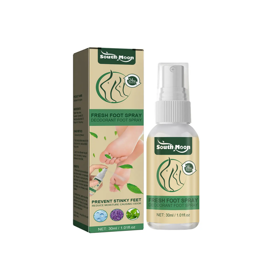 Fresh Foot Spray, Dry Feet Peeling Feet Itchy Moisturizing Skin Fragrance Spray