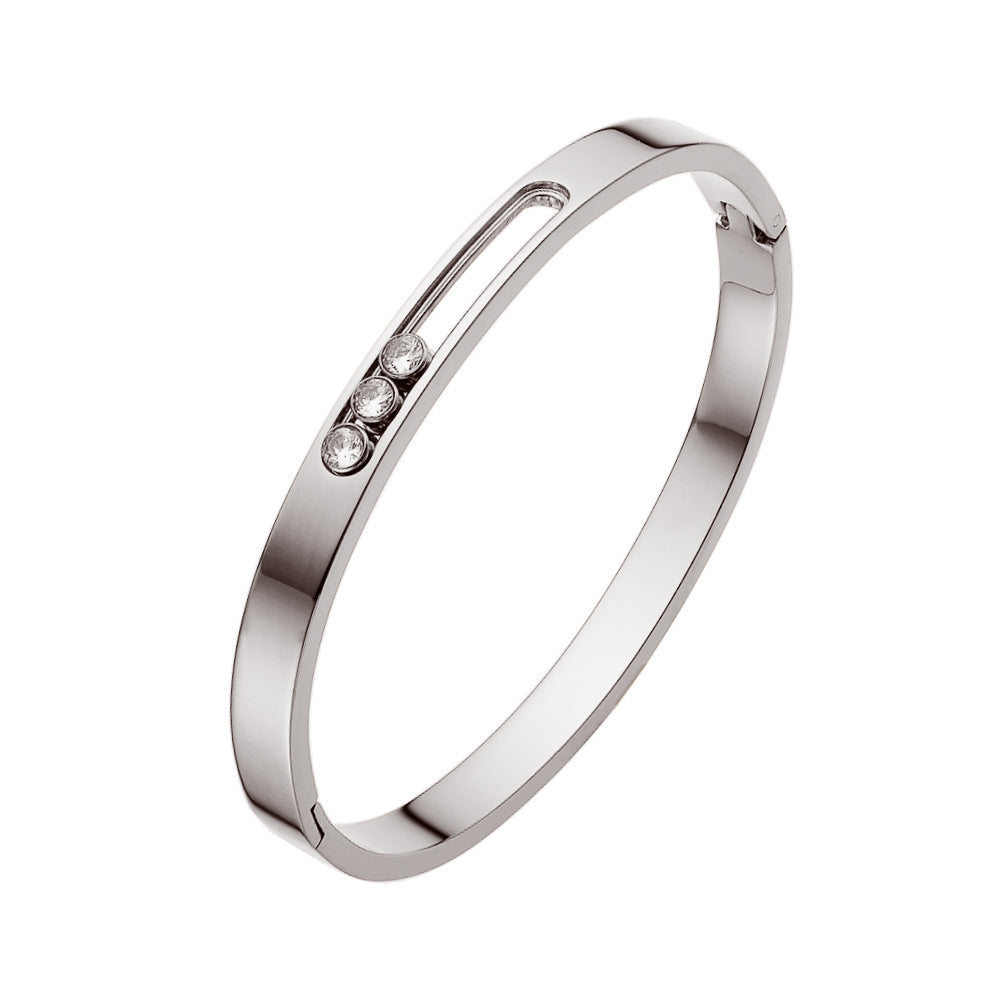 European and American titanium steel buckle women&