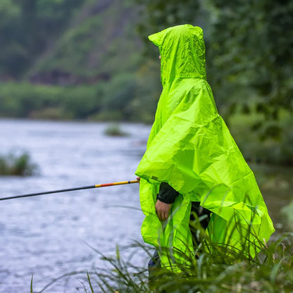 3 - in - 1 Waterproof Rain Poncho for Outdoor Use: Motorcycle, Camping, Hiking &amp; Travel