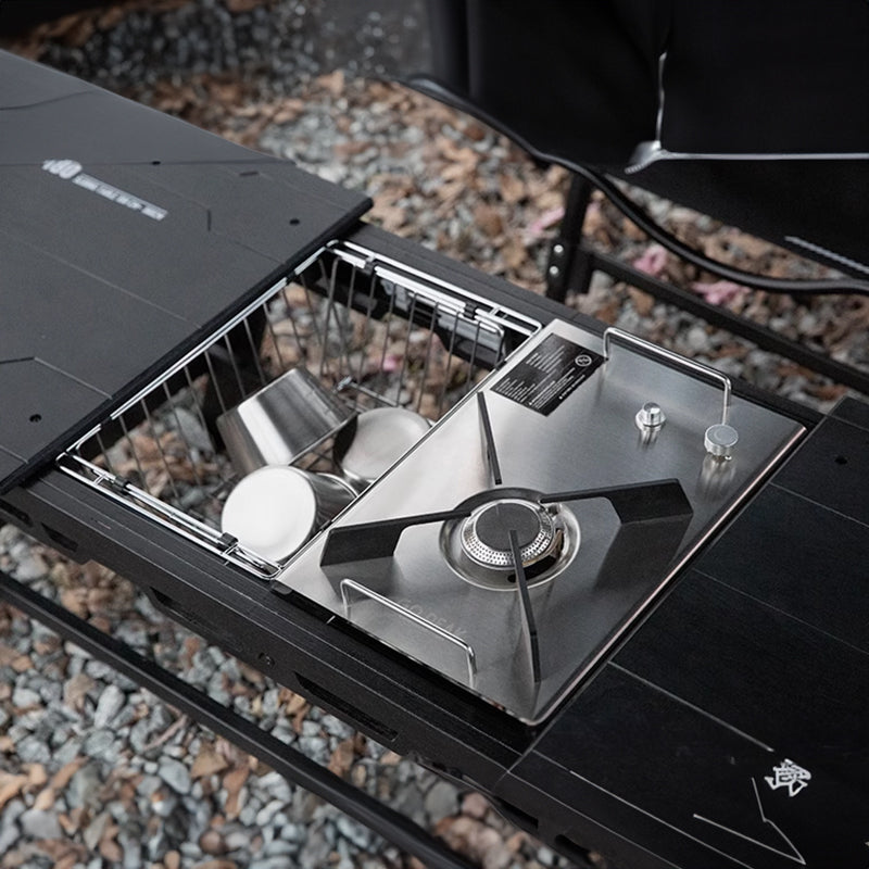 IGT Stainless Steel Folding Basket: Drain &amp; Wash, Ideal Camping Table Accessory.