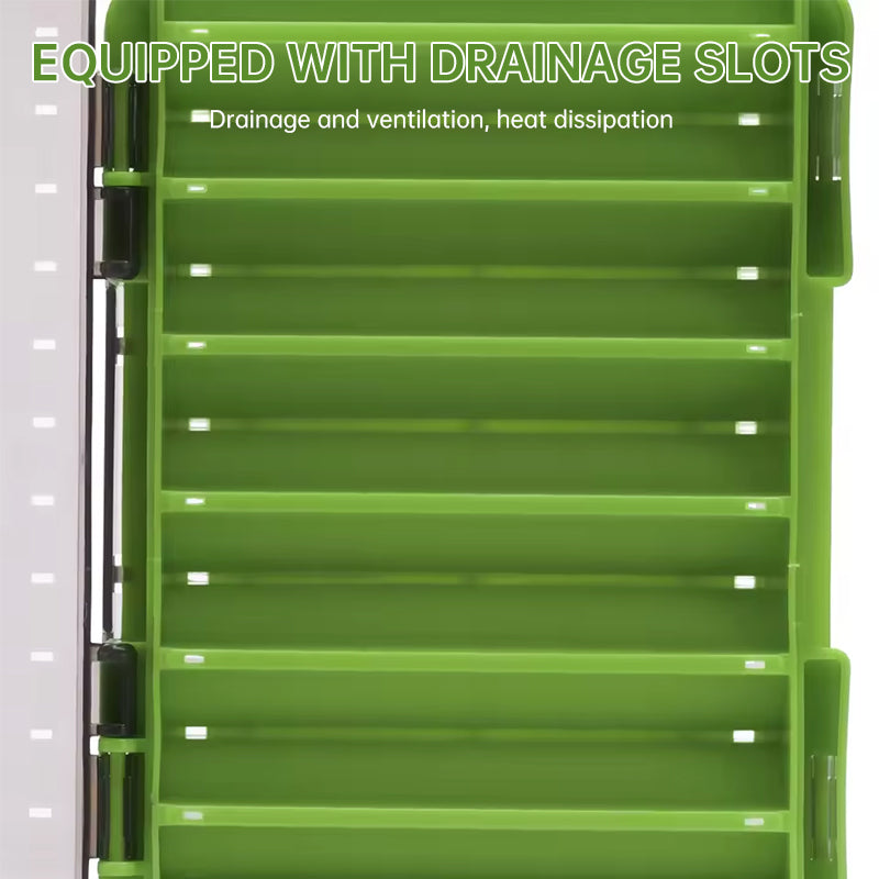 14-Compartment Fishing Tackle Box for Accessories, Lures &amp; Hooks, Double-Sided Organizer.