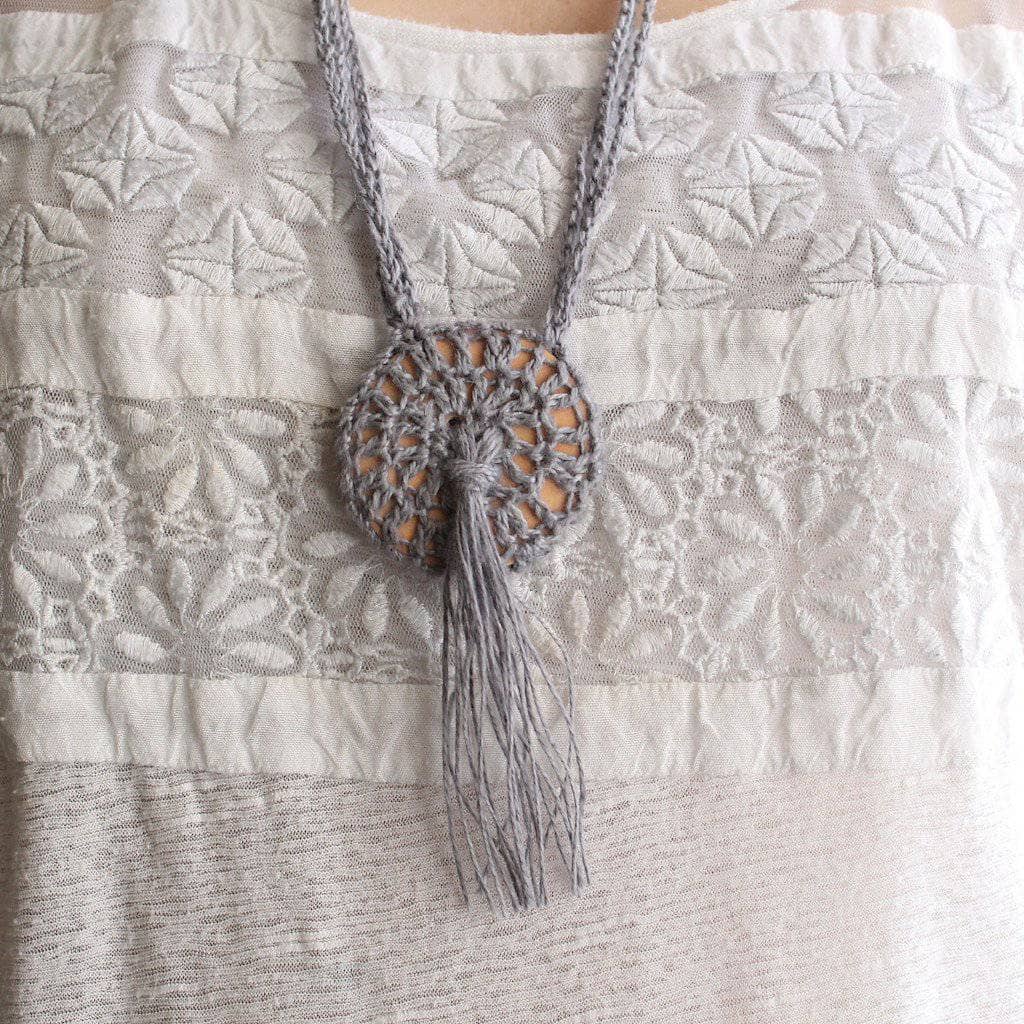 Boho Macrame Necklace Crochet Pattern