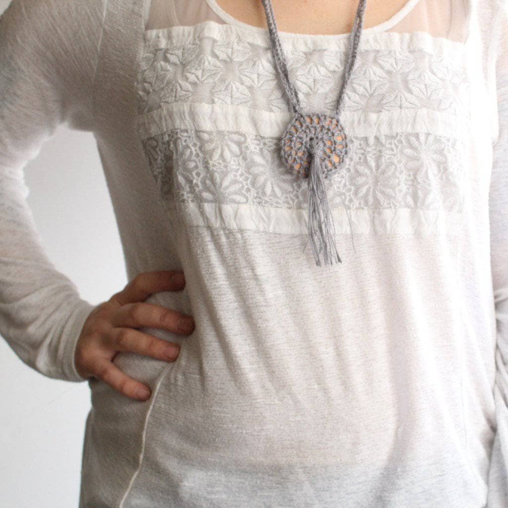 Boho Macrame Necklace Crochet Pattern