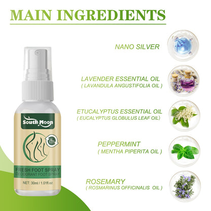 Fresh Foot Spray, Dry Feet Peeling Feet Itchy Moisturizing Skin Fragrance Spray