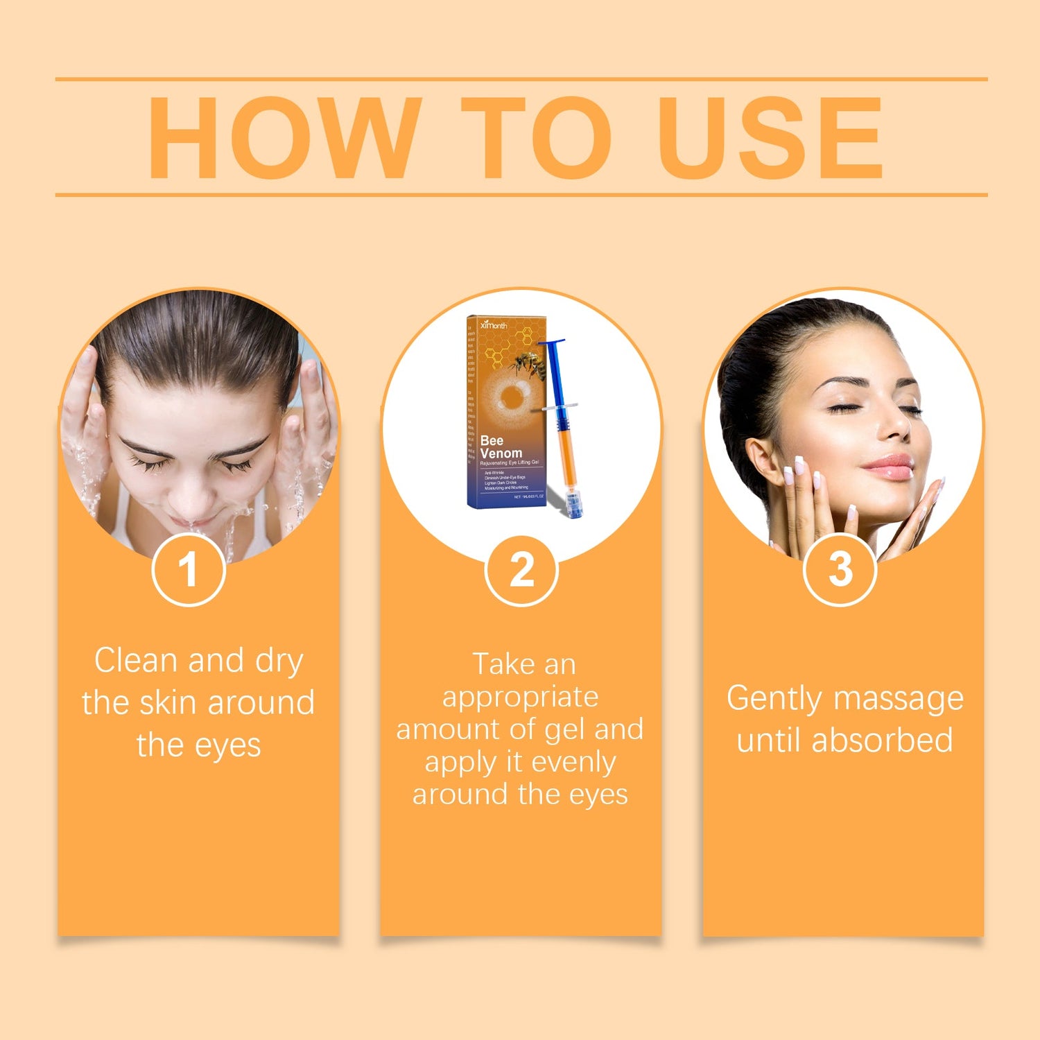 Bee-Venom Eye Firming Gel Improves Eye Bag Moisturizing And Anti-Wrinkle Skin Care Moisturizing Gel