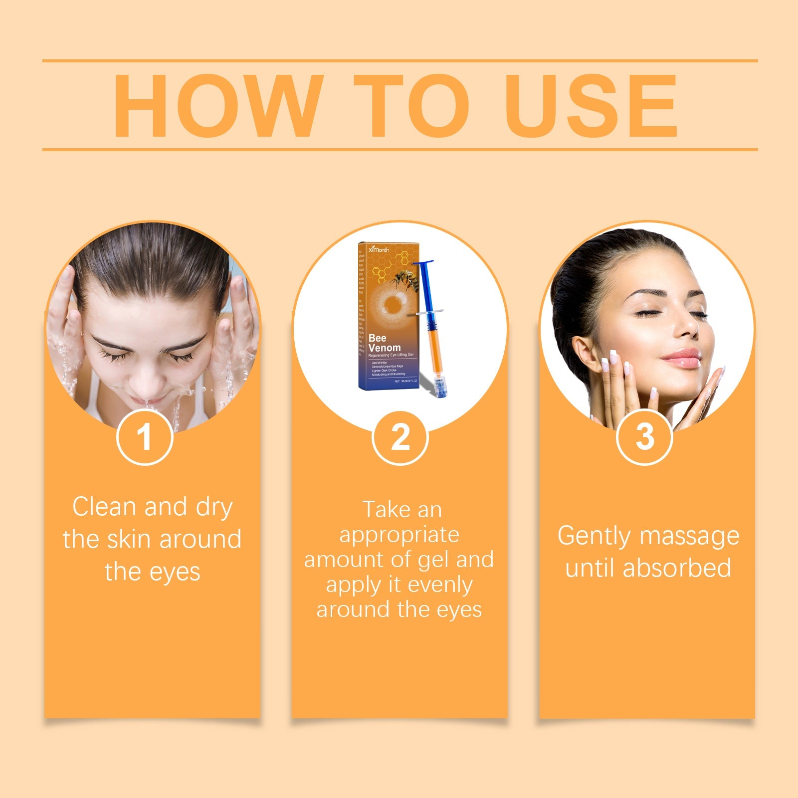 Bee-Venom Eye Firming Gel Improves Eye Bag Moisturizing And Anti-Wrinkle Skin Care Moisturizing Gel