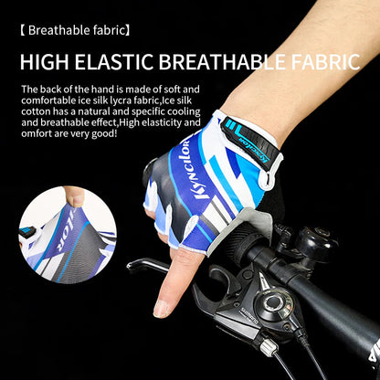 Outdoor cycling half finger gloves men&