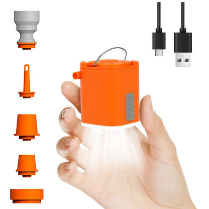 Mini Electric Pump for Inflating/Deflating Air Mattresses &amp; Swimming Rings, Portable for Camping