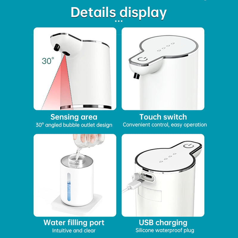 Touchless Sensor Soap Dispenser for Bathroom &amp; Kitchen. Offers Foam and Liquid Modes.