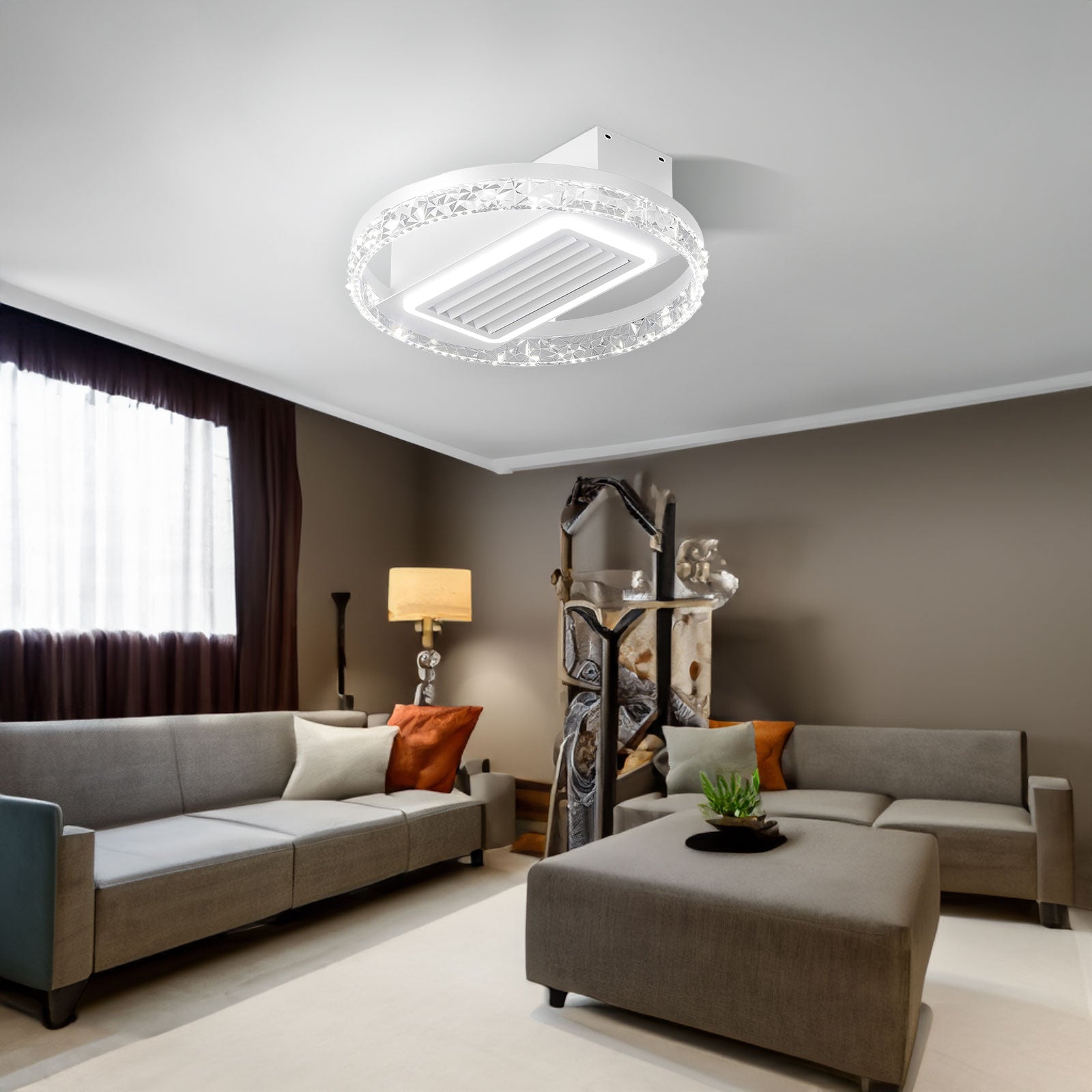 Bladeless LED Fan Lamp