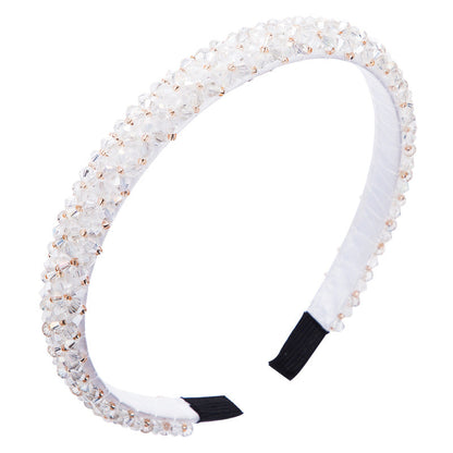 Korean Style Thin Edge Crystal Headband Women&