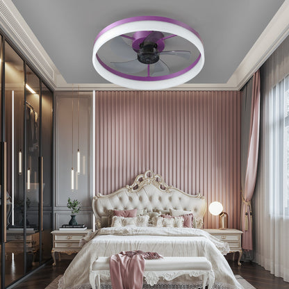 Purple Dimmable LED Ceiling Fan