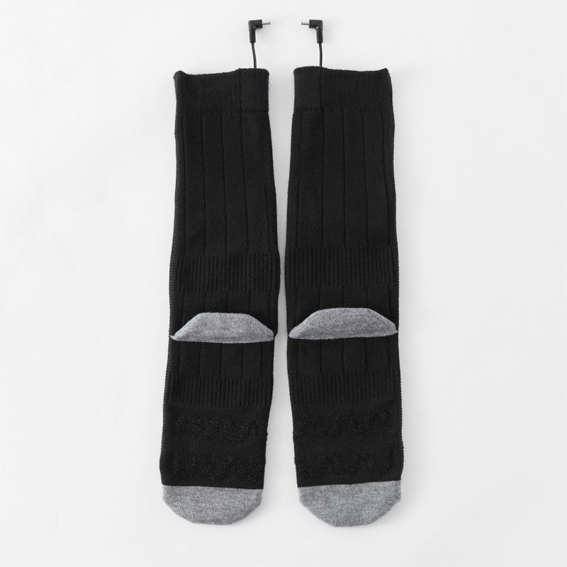 Heating socks, warm electric socks, USB charging long tube skiing socks, men&