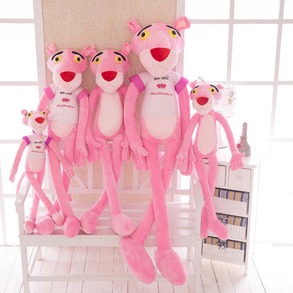 Internet celebrity pink leopard plush toy doll Dalang leopard long legs pink playful leopard jumping tiger large children&