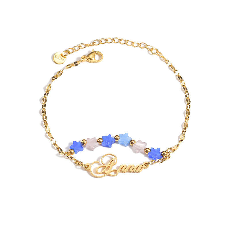 DIY letter bracelet personality cat&