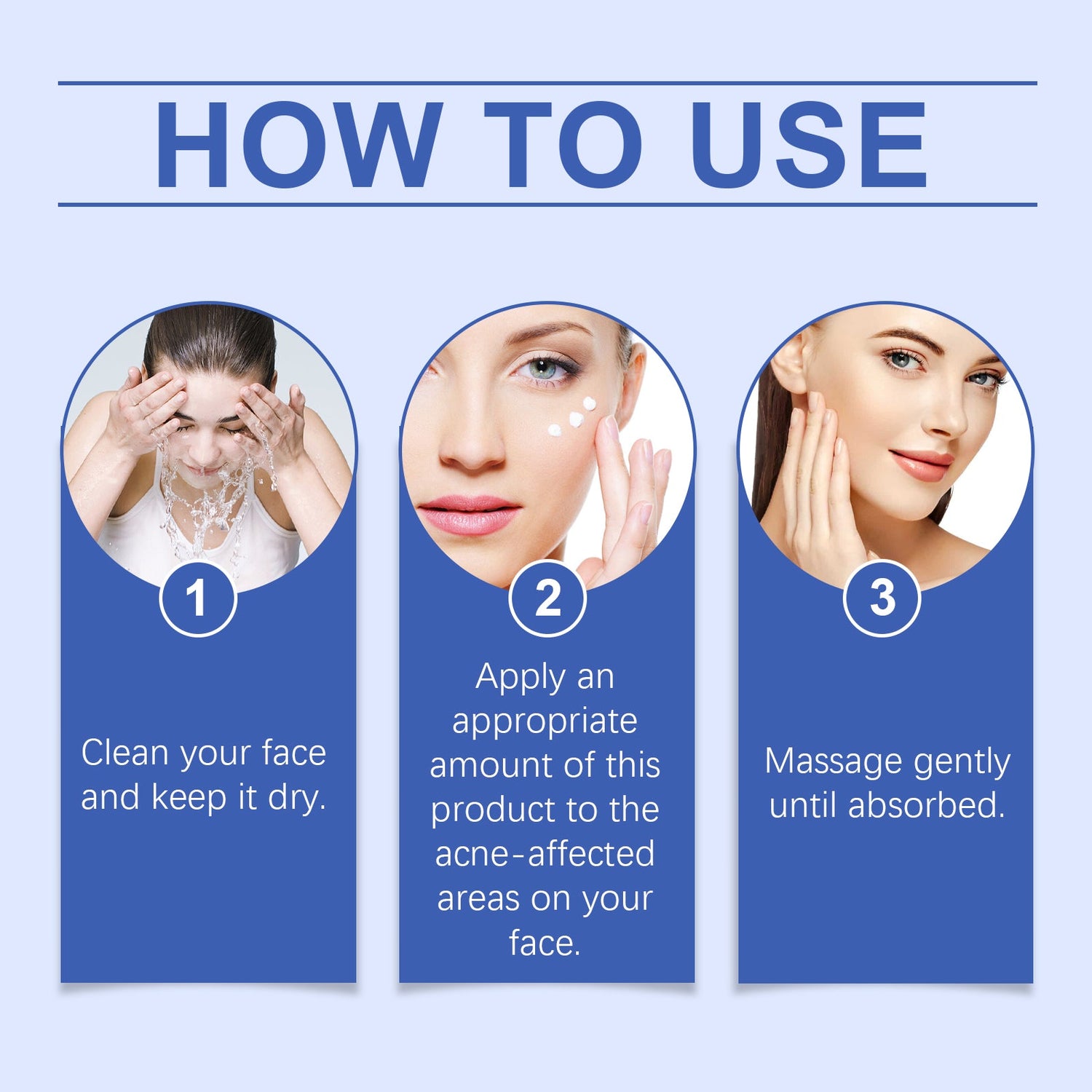 Herbal Acne-Clearing Cream Face Refreshing Oil Control Gentle Pore Cleansing Cream