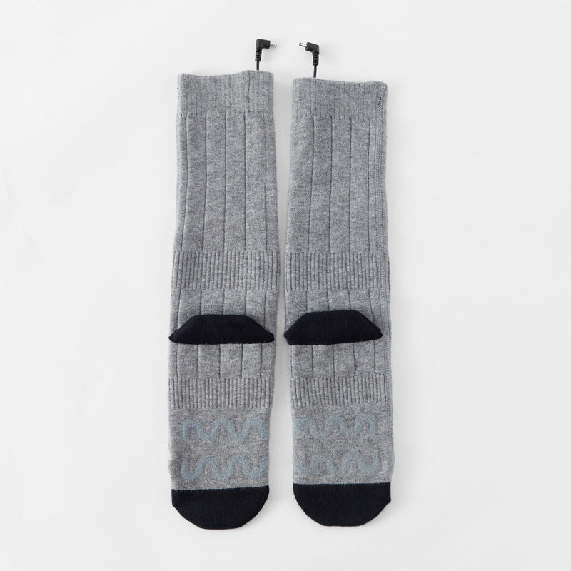 Heating socks, warm electric socks, USB charging long tube skiing socks, men&
