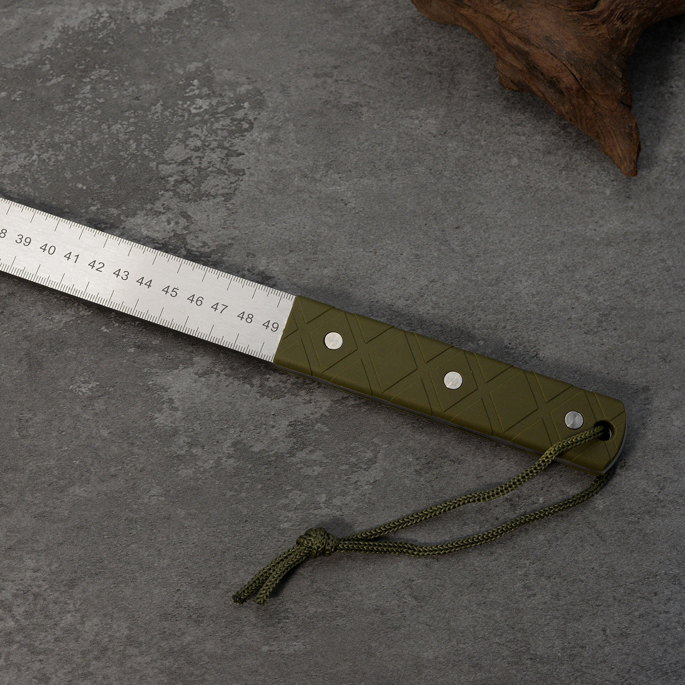20 - Inch Dual - Scale Stainless Steel Ruler, thickened quenched steel, with random lanyard, great for drawing &amp; measuring.