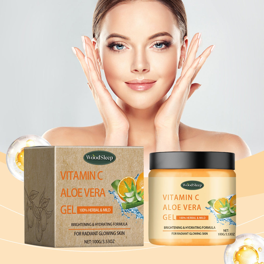 Vitamin C Aloe Vera Gel Moisturizes And Moisturizes Skin After Sun Refreshing And Hydrating Aloe Gel