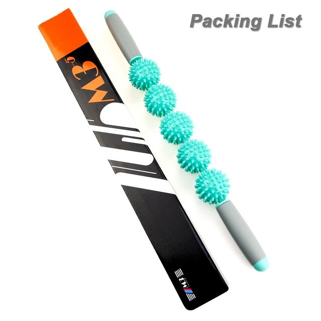 MMuscle Roller Massage Roller Stick with Point Spiky Ball Back Roller