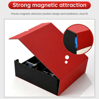 2025 New 4 - Row Card Holder. Large - capacity, Patchwork. Holds 3000+ Naked Cards. PU Leather