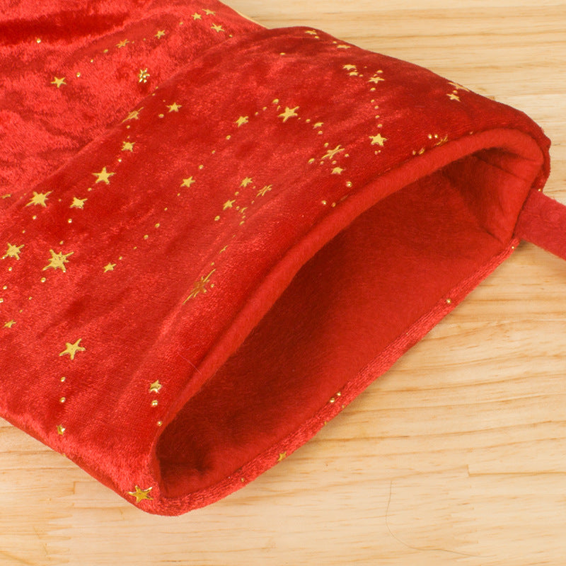 Christmas Gift Candy Bag Pendant Star Christmas Socks Christmas Socks Decoration