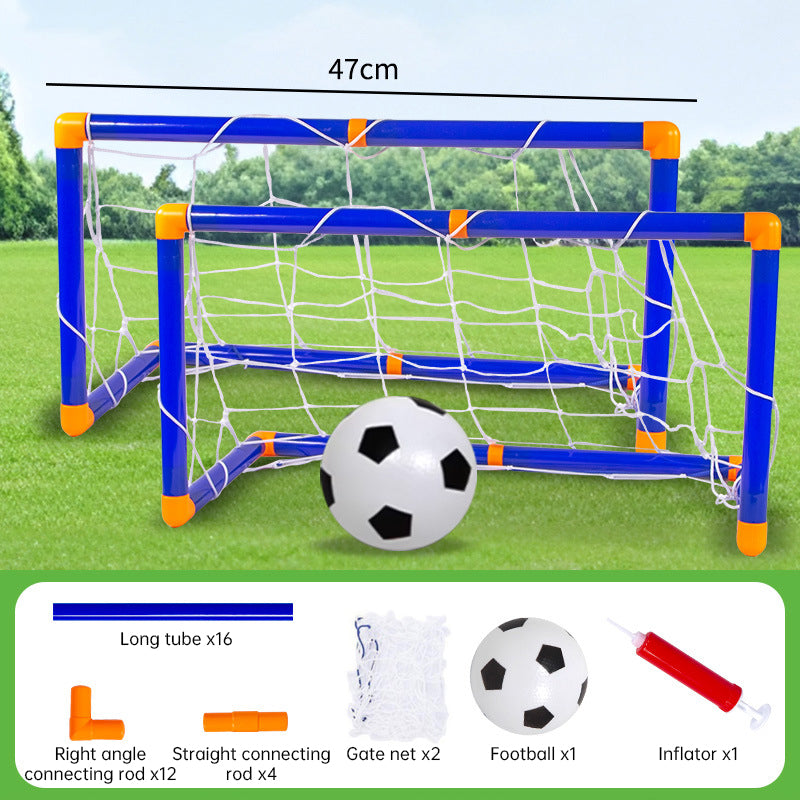 Mini foldable plastic soccer set, detachable posts, high-strength, indoor/outdoor, kids&