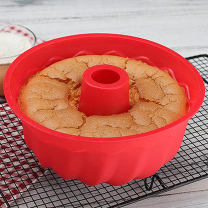 10-inch Non-Stick Silicone Bundt Pan - Multipurpose Baking Mold for Cakes, Jello &amp; Gelatin