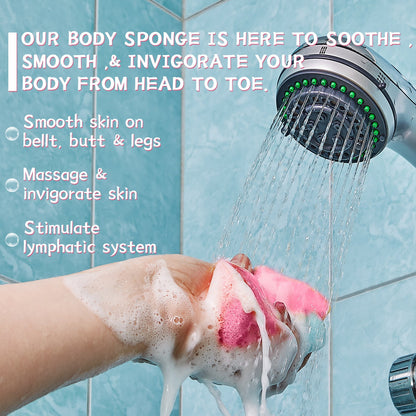 Aromatherapy Body Sponge, Firming Skin Belly Calf Arm Toning Body Cleansing Bath Sponge