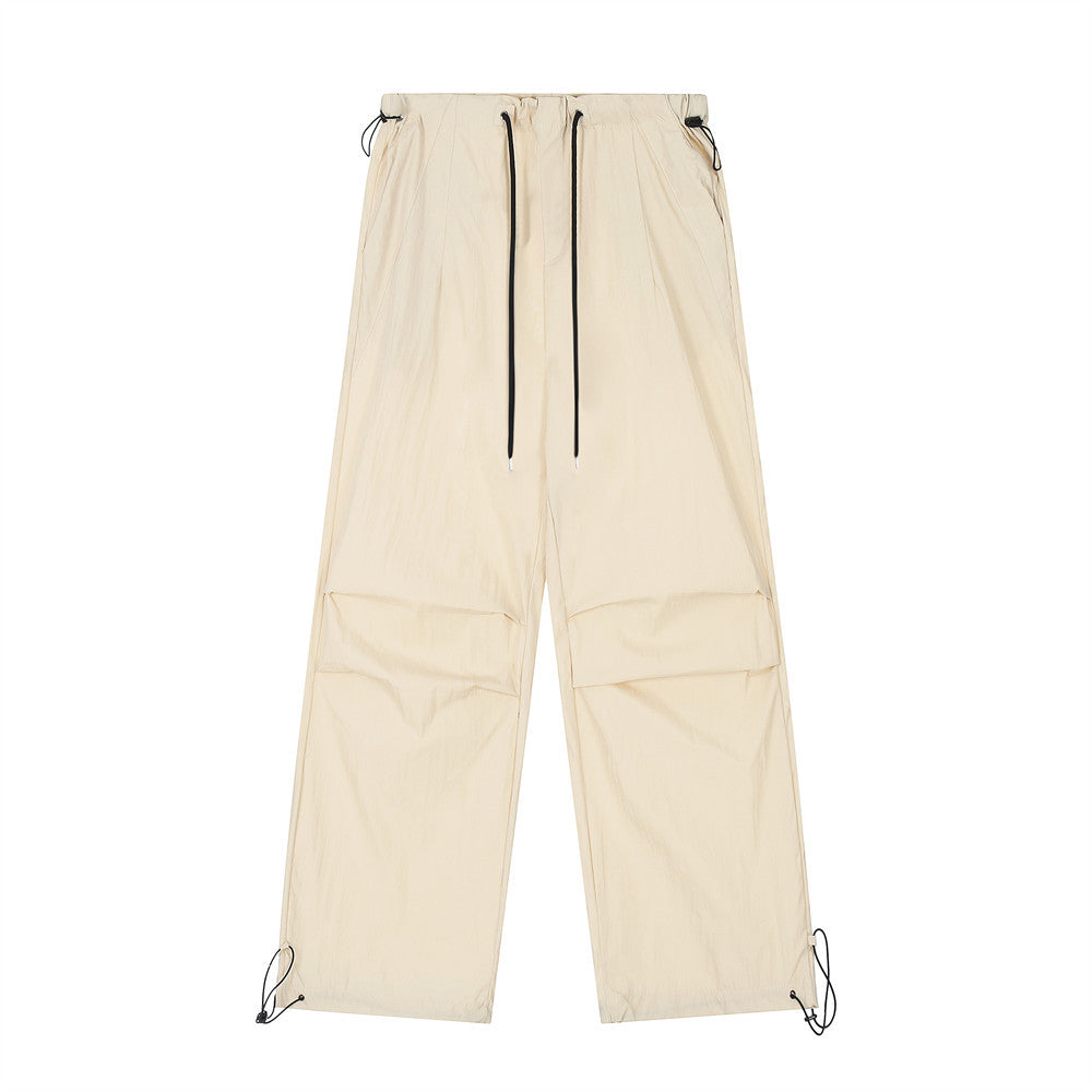 Wrinkled Casual Straight Cargo Pants Men&