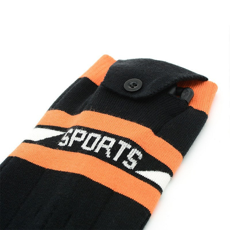 Warm socks for winter, electrically heated socks with USB charging, long tube electric heating socks for skiing, and heated socks for skiing