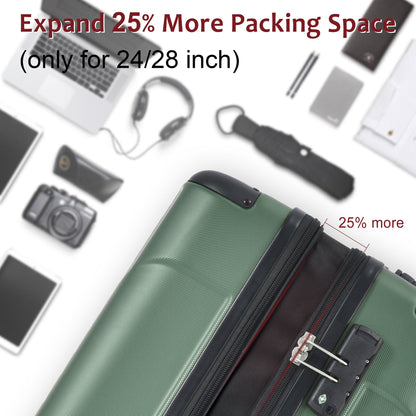 Hardshell Luggage Spinner Suitcase with TSA Lock Lightweight Expandable 28&