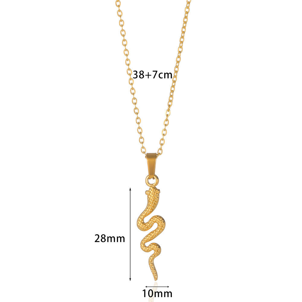 Spirit Snake Pendant Retro Style Personalized Necklace Women&