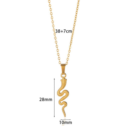 Spirit Snake Pendant Retro Style Personalized Necklace Women&