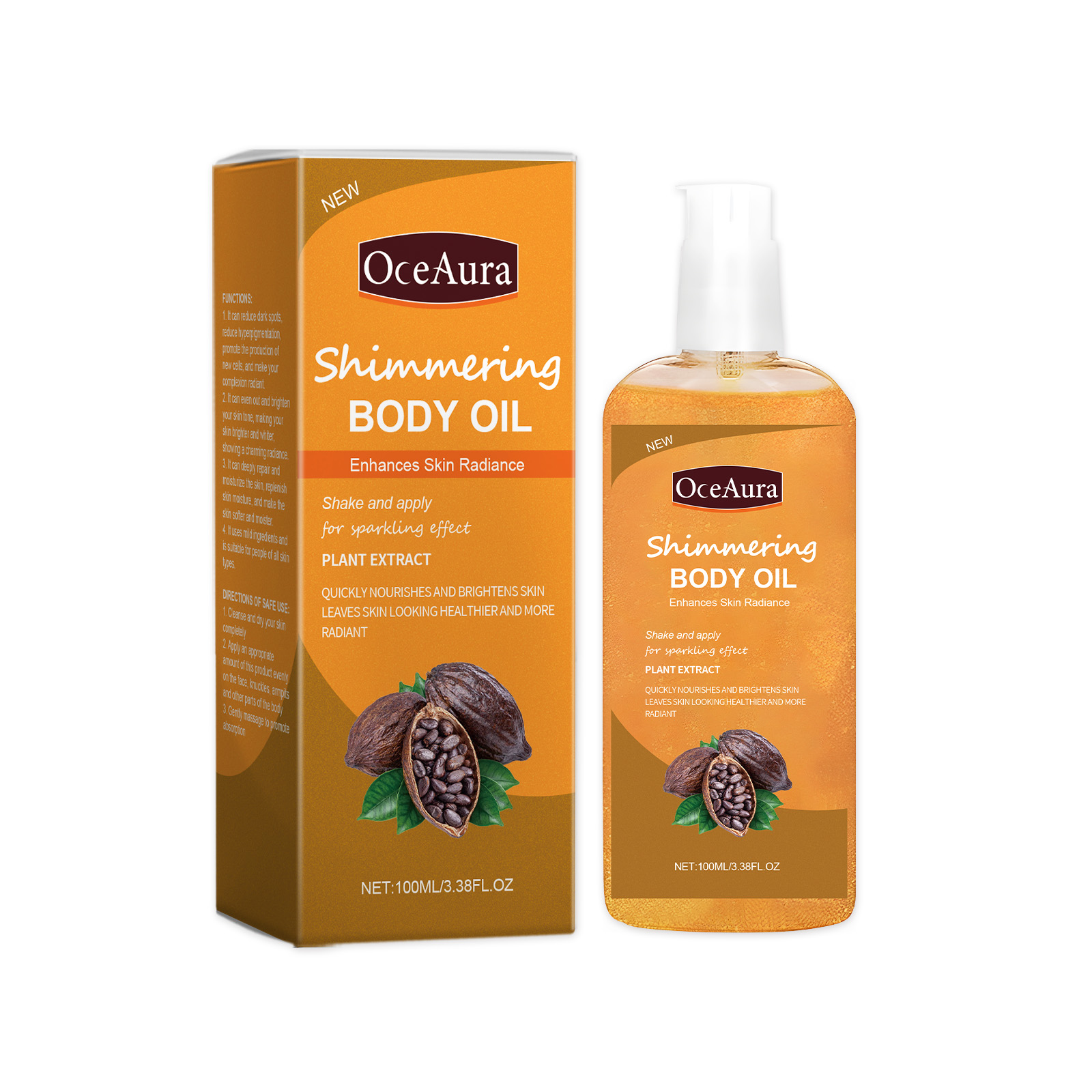 Shiny Moisturizing Body Oil Moisturizes And Nourishes The Body Daily Care Full Body Massage Essential Oil
