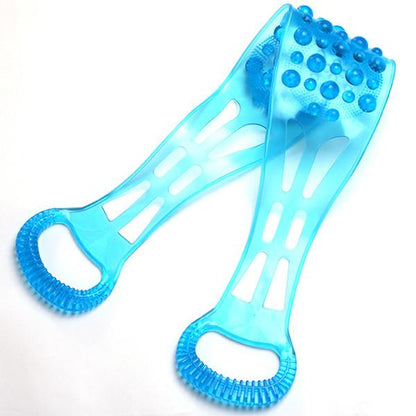 Silicone Dual Sided Back Scrubber Double Chopping Belt Scrubber Washer Bath Cleaning Tools