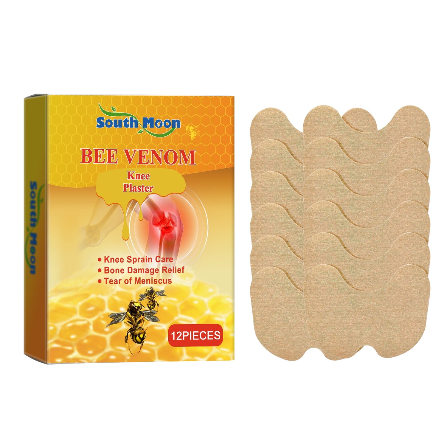 Knee Care Patch, Bee Venom Knee Joint Patch To Relieve Knee Discomfort Massage Care Patch