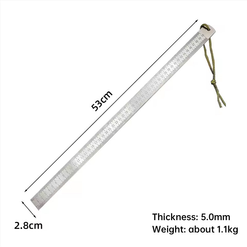 20 - Inch Dual - Scale Stainless Steel Ruler, thickened quenched steel, with random lanyard, great for drawing &amp; measuring.