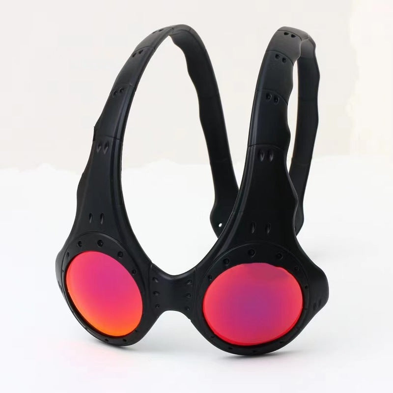 Unisex Over - The - Top Sunglasses. Ideal for outdoor cycling and sports. Fashionable retro - style metal - framed glasses.