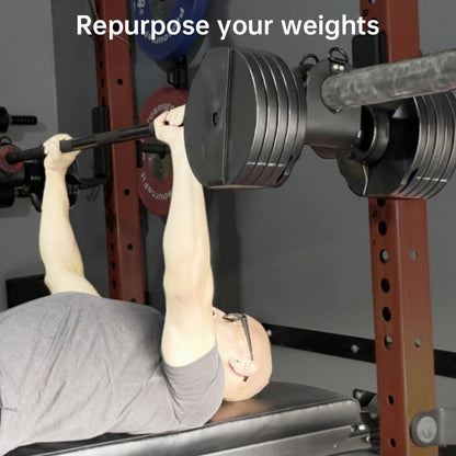 Uclips barbell - landmine adapter. For squats, rows. Grip attachment, barbell clip. Gym &amp; home use.