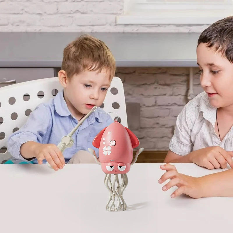 Creative Dancing Squid: auto-sense, obstacle-avoid e-pet with music, lights, rechargeable &amp; interactive gift.