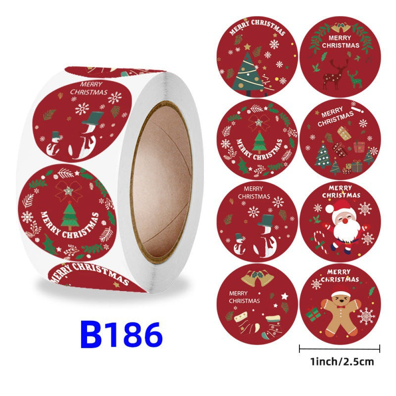 Christmas gift stickers decorative sealing sticker Merry Christmas Reward Self-adhesive labels Children&