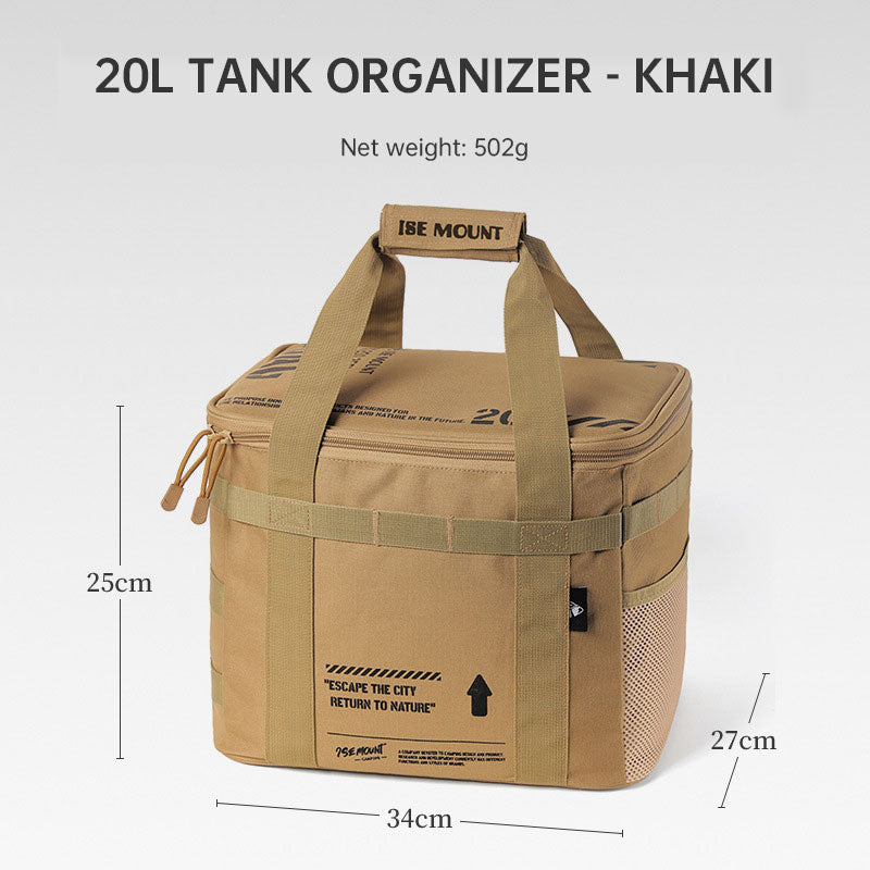 Outdoor Large Capacity Storage Bag 20L Set Pot Cooker Collision Resistant Multifunctional Portable Gas Tank Storage Bag Camping
