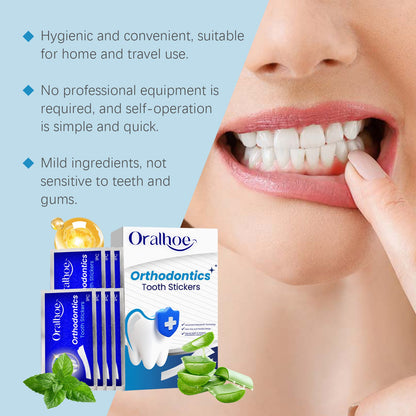 Orthodontic Stickers Remove Stains Yellow Dirt Clean Teeth Fresh Care Portable Stickers