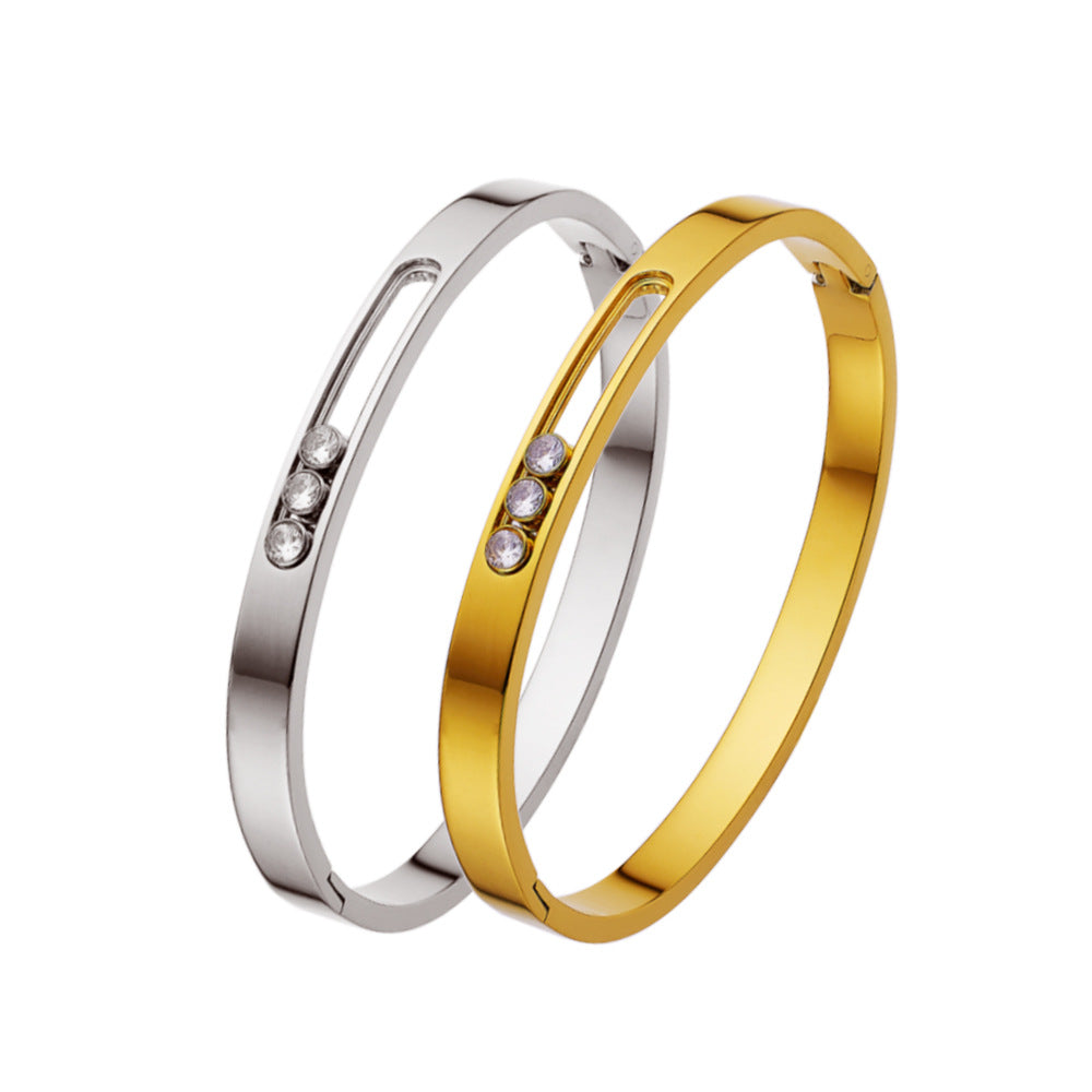 European and American titanium steel buckle women&